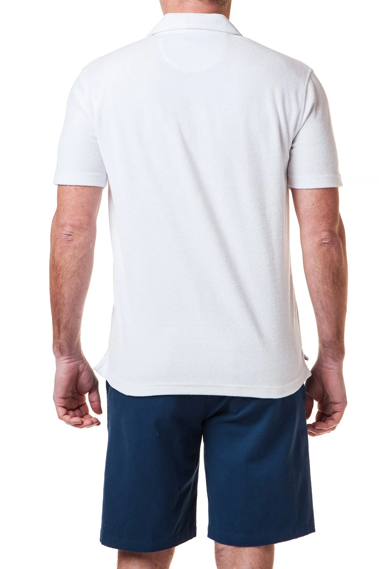 Terry Cloth Polo Shirt White
