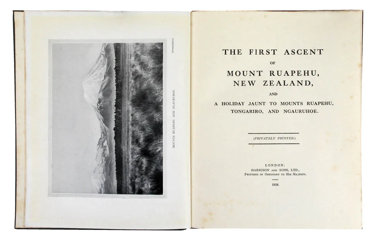 The first ascent of Mount Ruapehu, New Zealand.