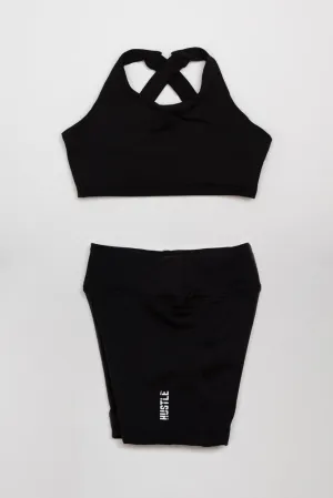 The Girls Cross Back Top Biker Shorts Set