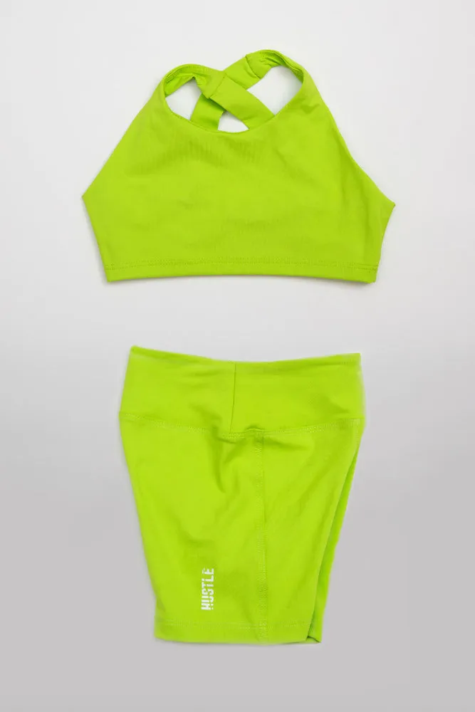 The Girls Cross Back Top Biker Shorts Set