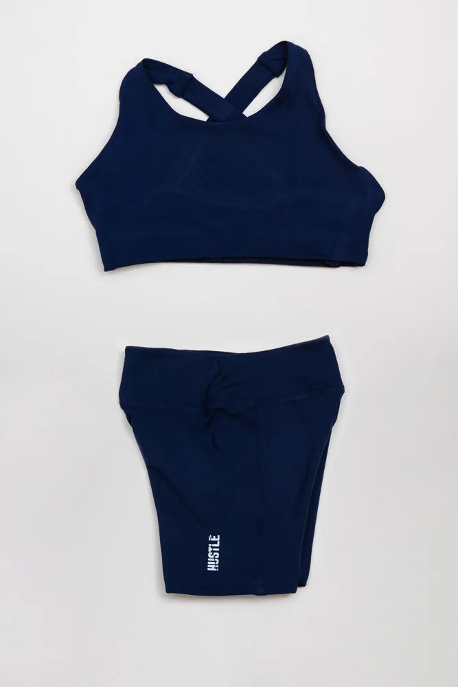 The Girls Cross Back Top Biker Shorts Set