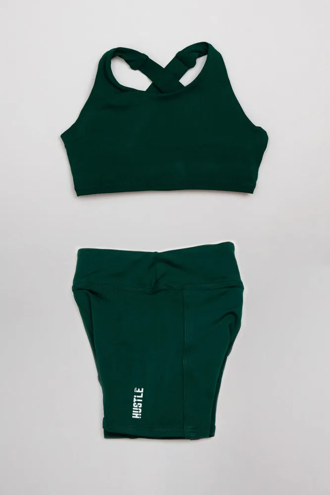 The Girls Cross Back Top Biker Shorts Set