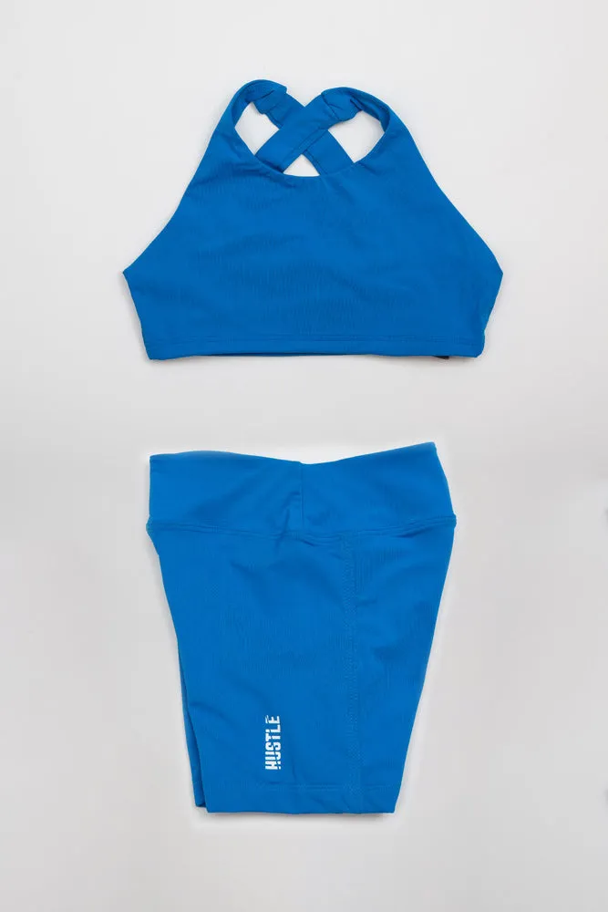 The Girls Cross Back Top Biker Shorts Set