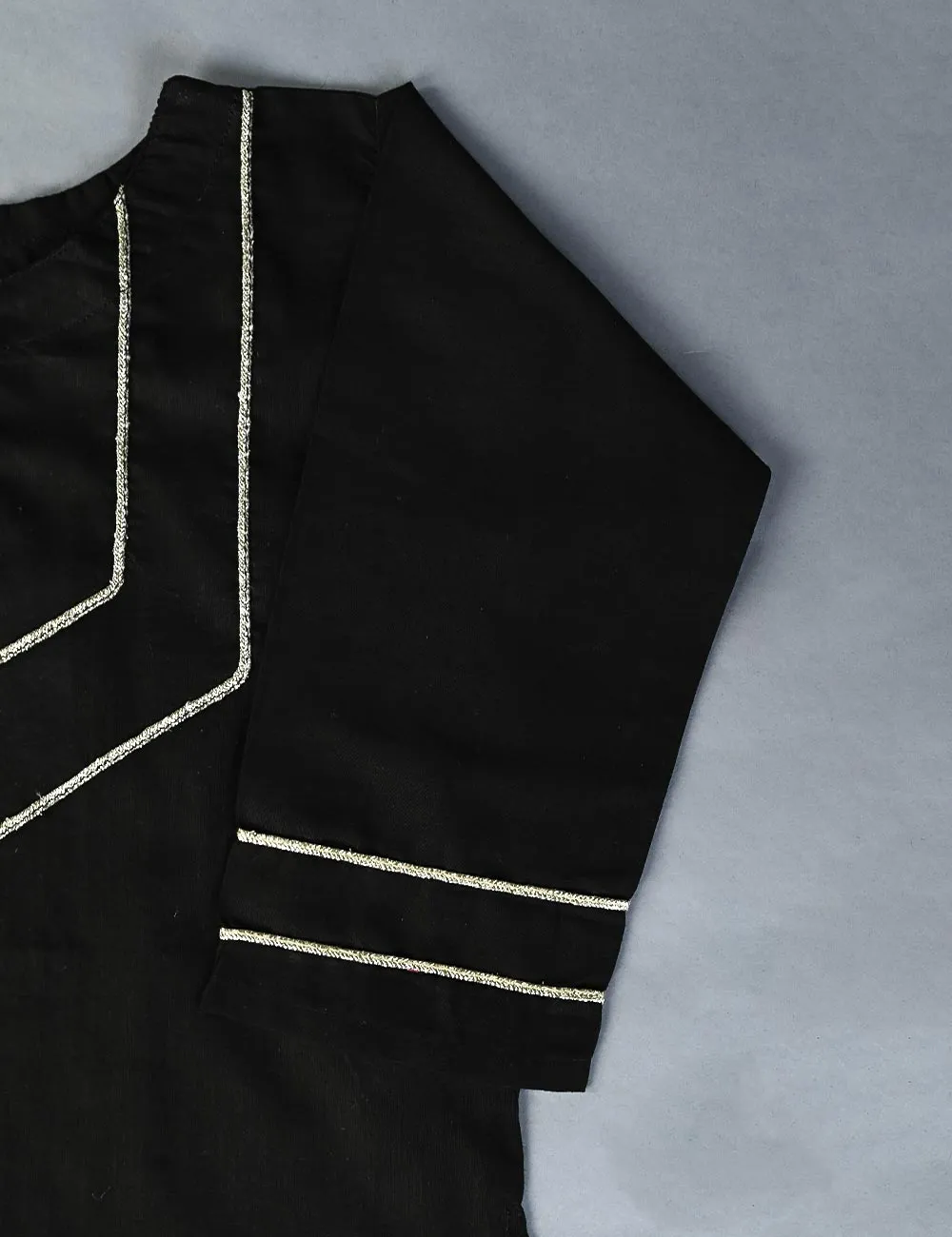 TKF-02-Black -  2Pc Cotton Dress