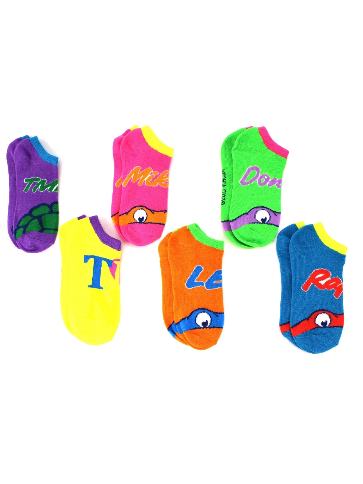TMNT Teenage Mutant Ninja Turtles Ankle Socks 6-Pack
