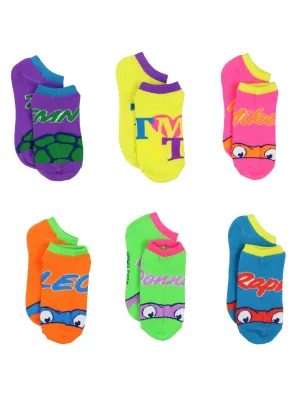 TMNT Teenage Mutant Ninja Turtles Ankle Socks 6-Pack