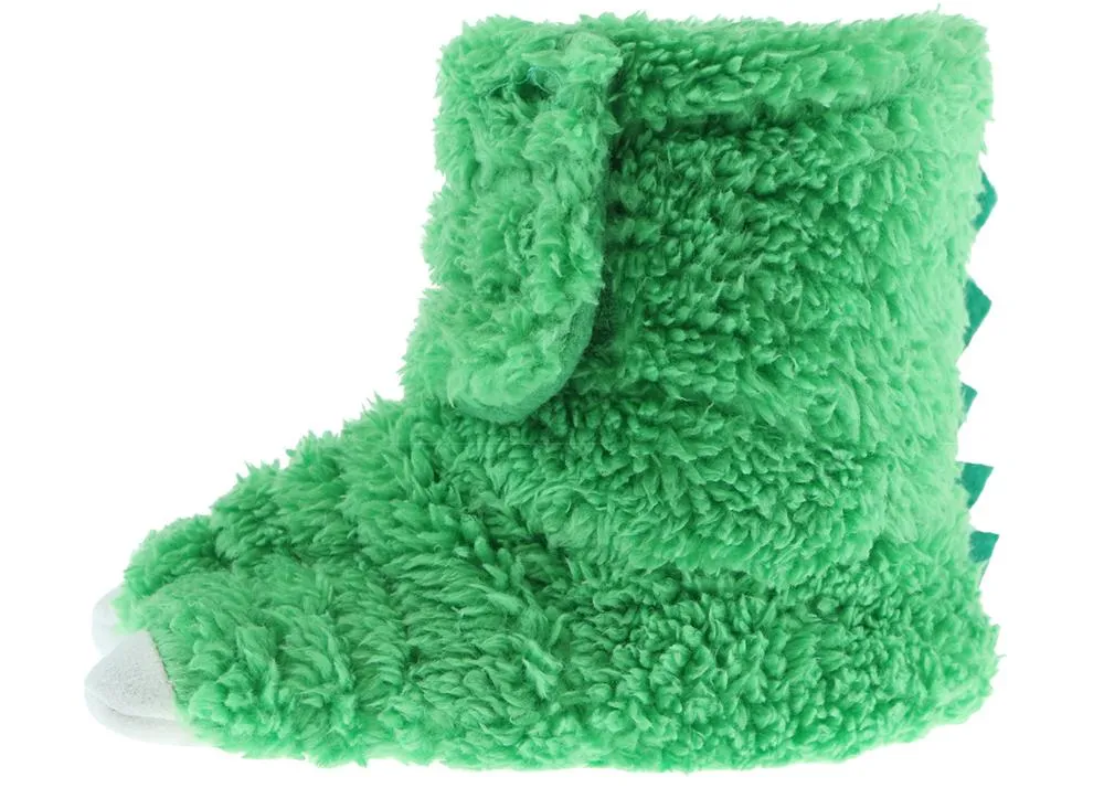 Toddler Boys Faux Berber Claw Slipper Boot with 3D Parts