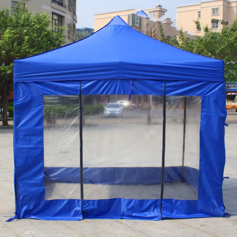 Traditional tents are surrounded by cloth on all sides
