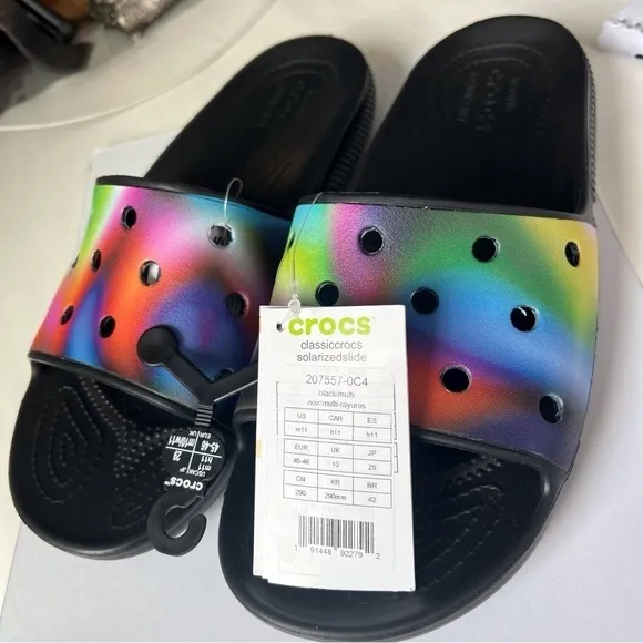 Tye Dye Crocs Side Sandals
