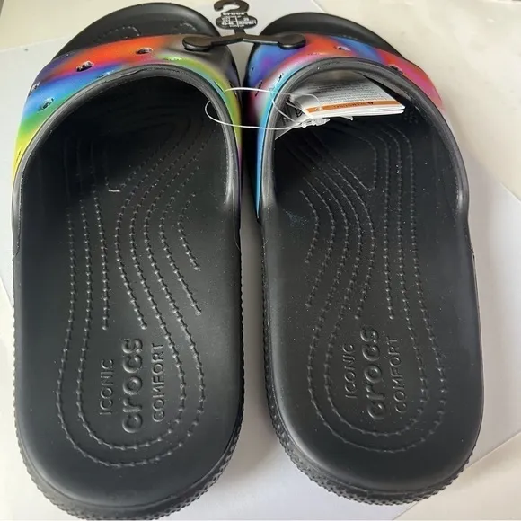 Tye Dye Crocs Side Sandals