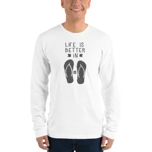 Unisex Long Sleeve T-shirt - Flip-Flop through Life