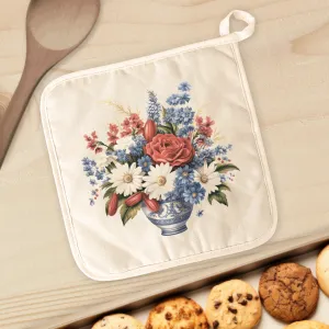 Vintage Daisy Vase - Cotton Pot Holder
