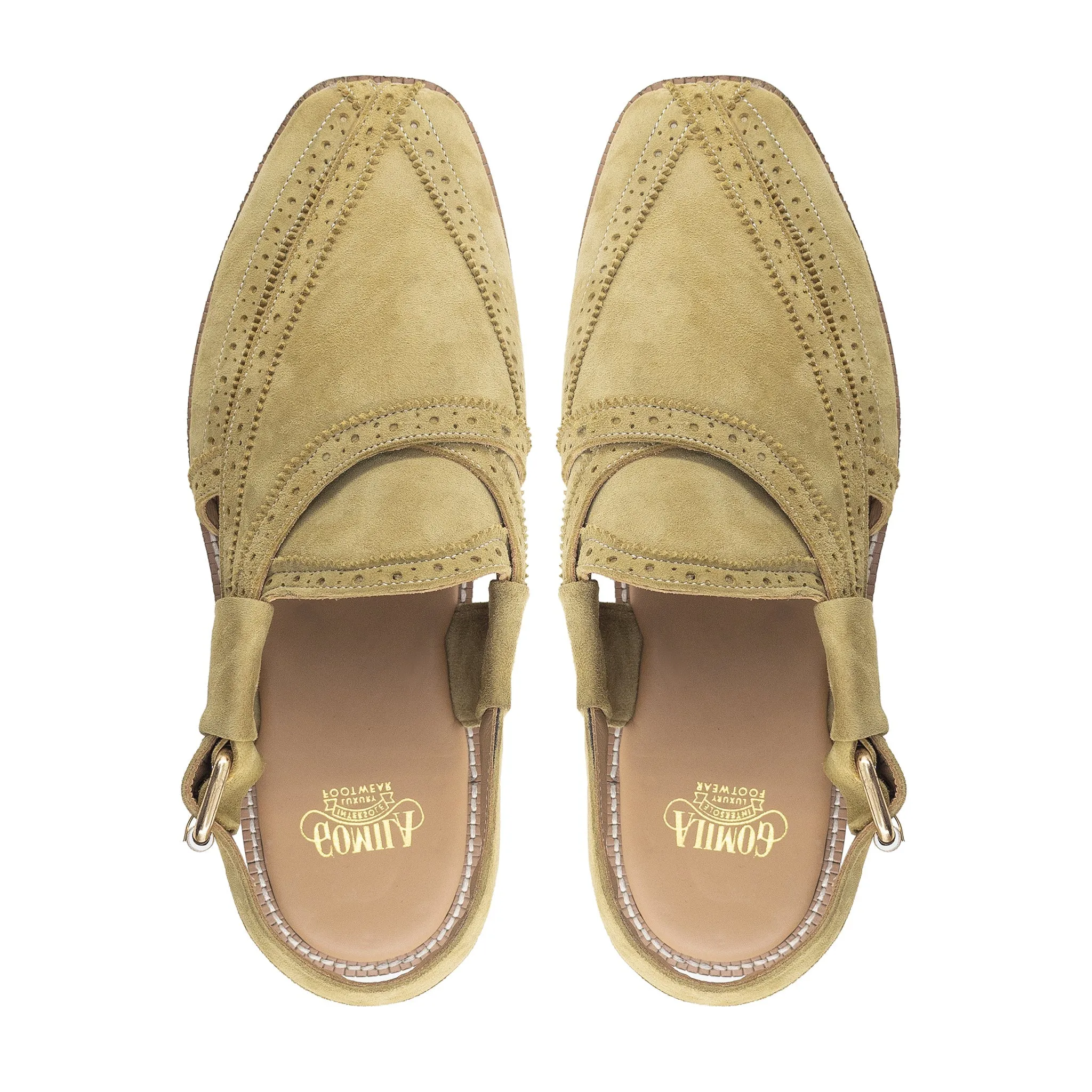 Webster - Men's Camel Kid Suede Sandal