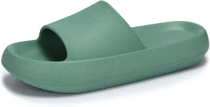Welltree Cloud Slides for Women Men Pillow Slippers Non-Slip Bathroom Shower Sandals Soft Thick Sole Indoor and Outdoor Slides
