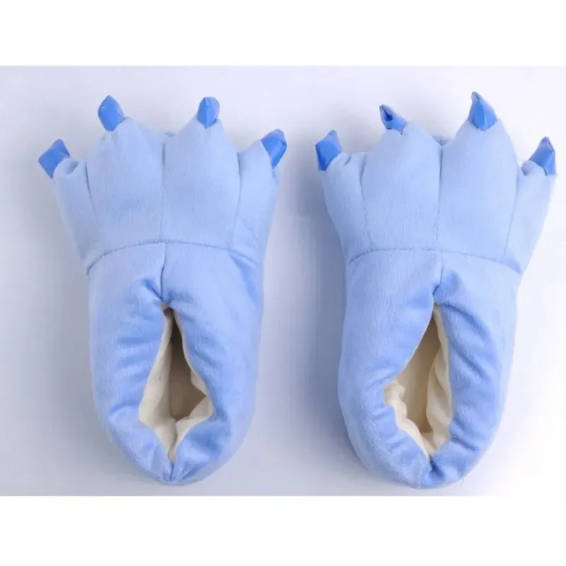 Winter Dinosaur Claw Plush Slippers