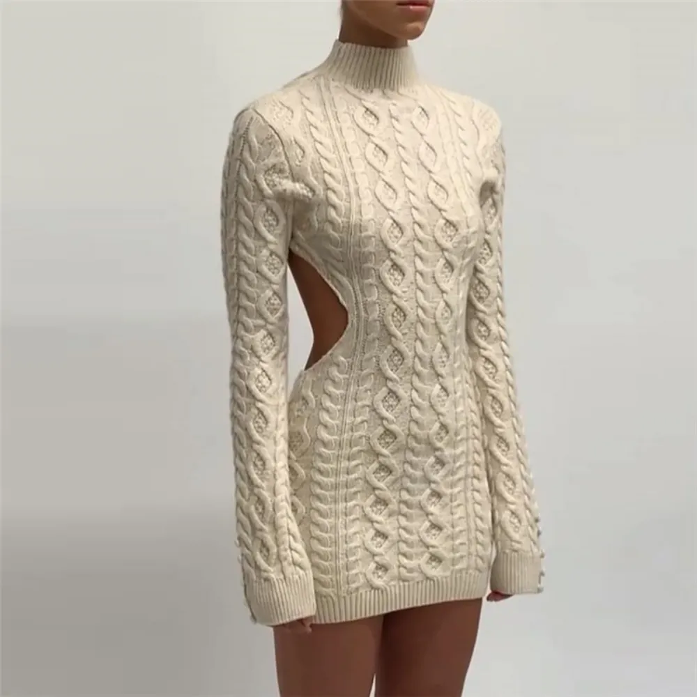 Women's Sexy Backless Knitted Dress