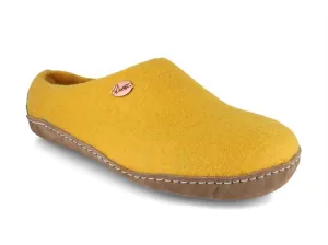 WoolFit Felt Slippers | Footprint, yellow