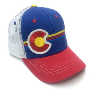 YoColorado - Kids Fit - Candy Stripes Trucker Flag Hat