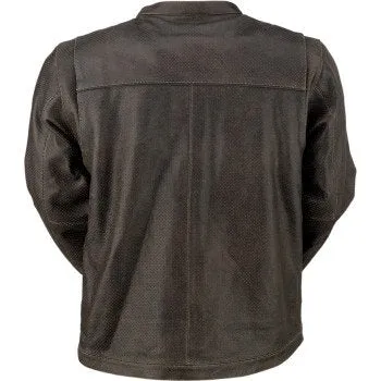 Z1R Munition Perforated Leather Jacket