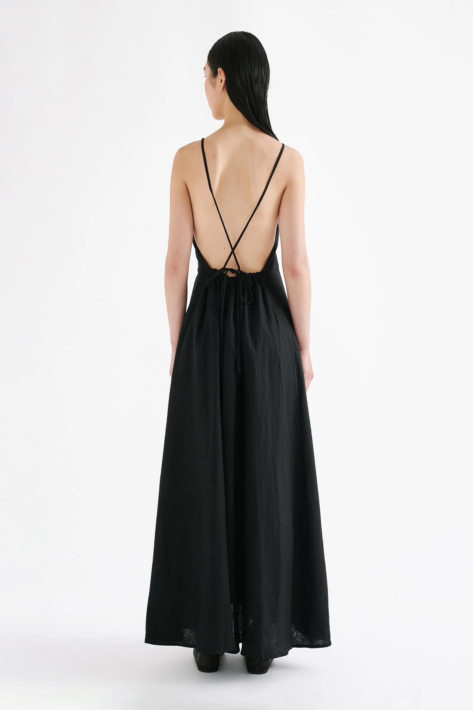 ZIBA LINEN MAXI DRESS