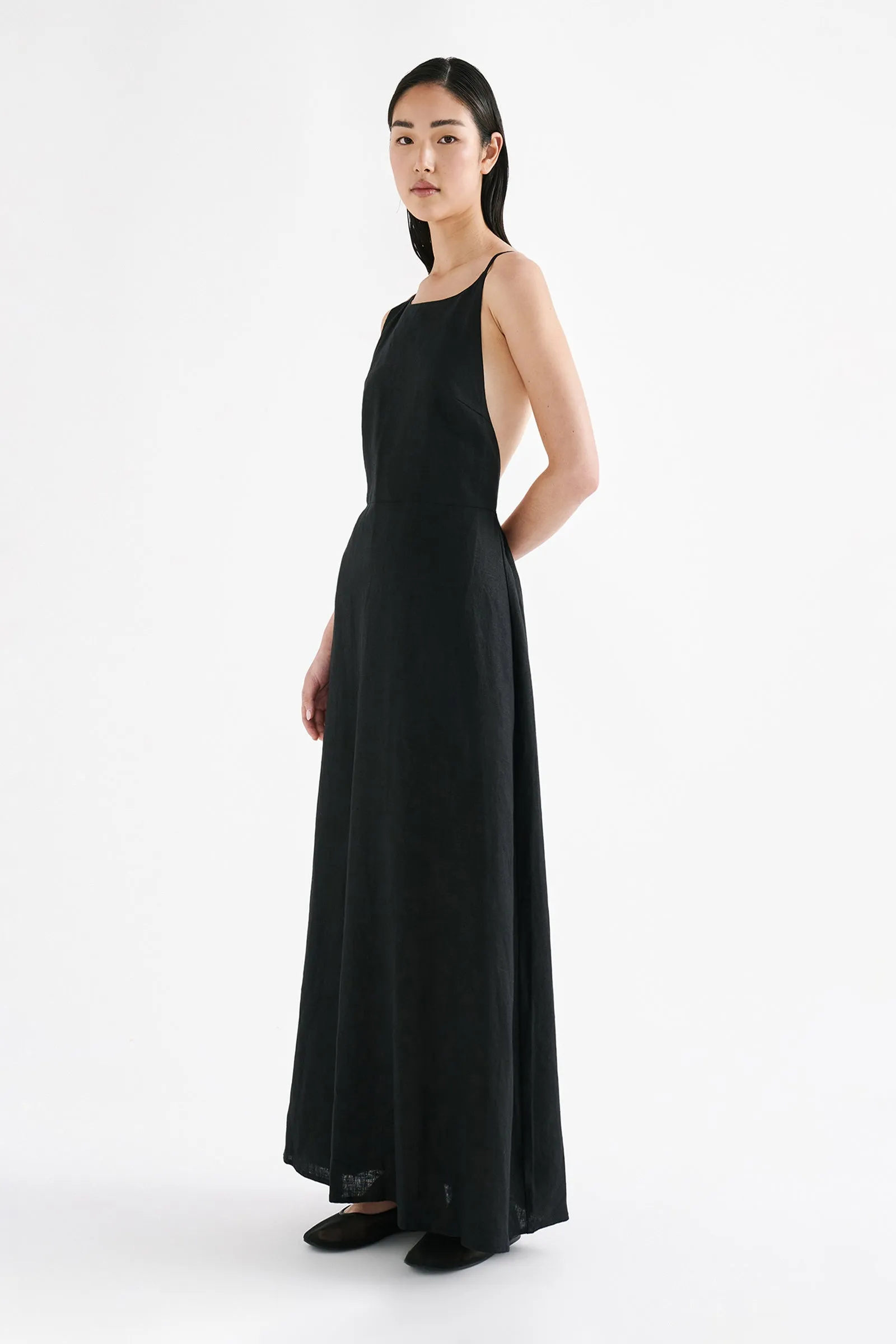 ZIBA LINEN MAXI DRESS